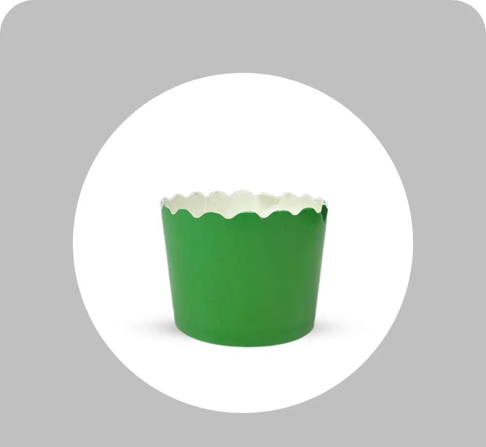 کاپ کیک گلاسه سبز پاستیلی ( 50 عددی)